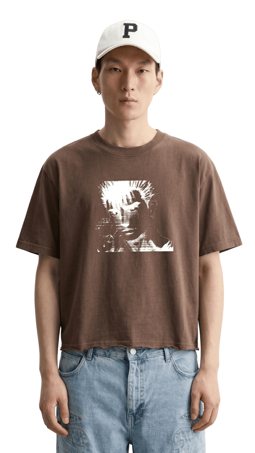 Guts Vintage Brown Boxy T-Shirt - Kind as a flower Kawaii