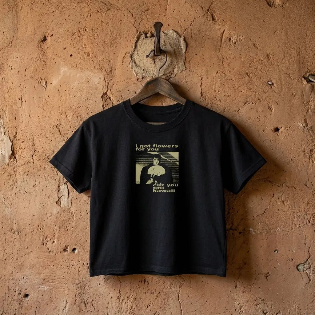 Guts Gets Flowers — Guts Black Boxy Vintage Tee Kawaii